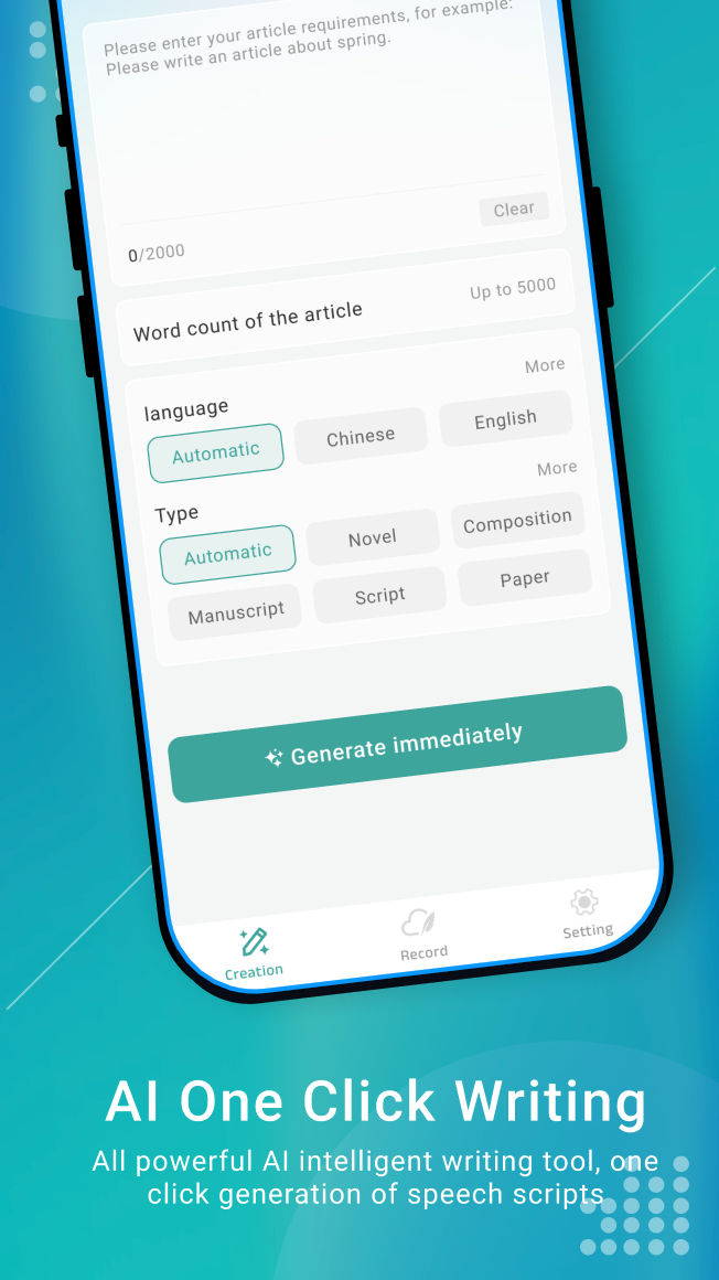 AI Writing - Creation